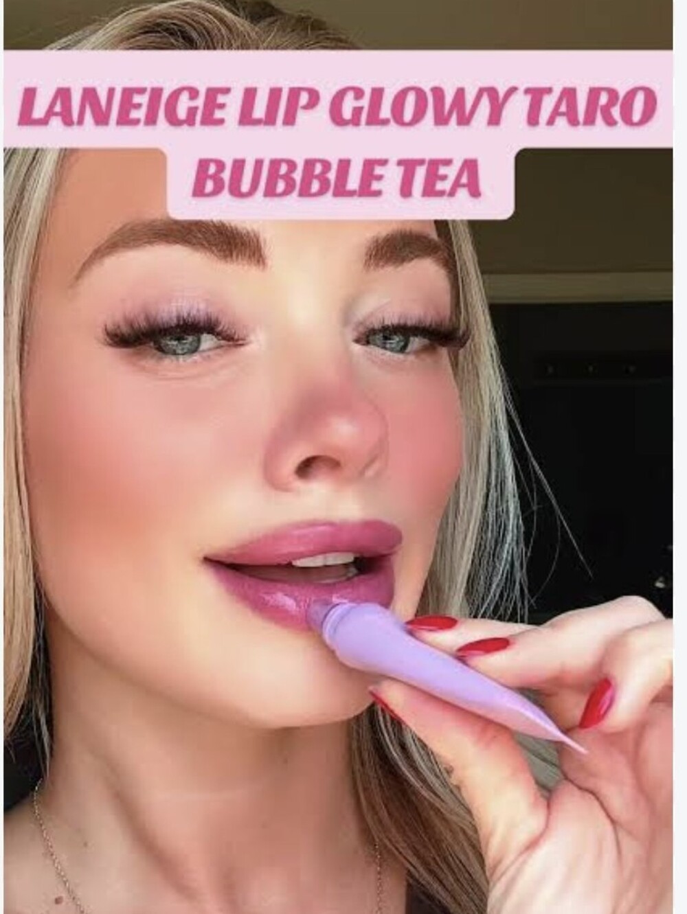 TARO BUBBLE TEA Laneige Limited Edition Glowy Lip Balm NWT